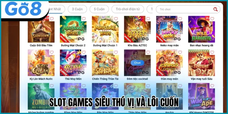 Go8 slots game hấp dẫn