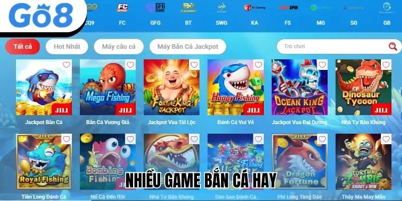 Nhiều game bắn cá hay